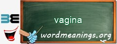 WordMeaning blackboard for vagina